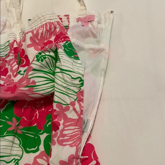 Lilly Pulitzer Pink Green Floral Tank Top Size 4 - Picture 3 of 5